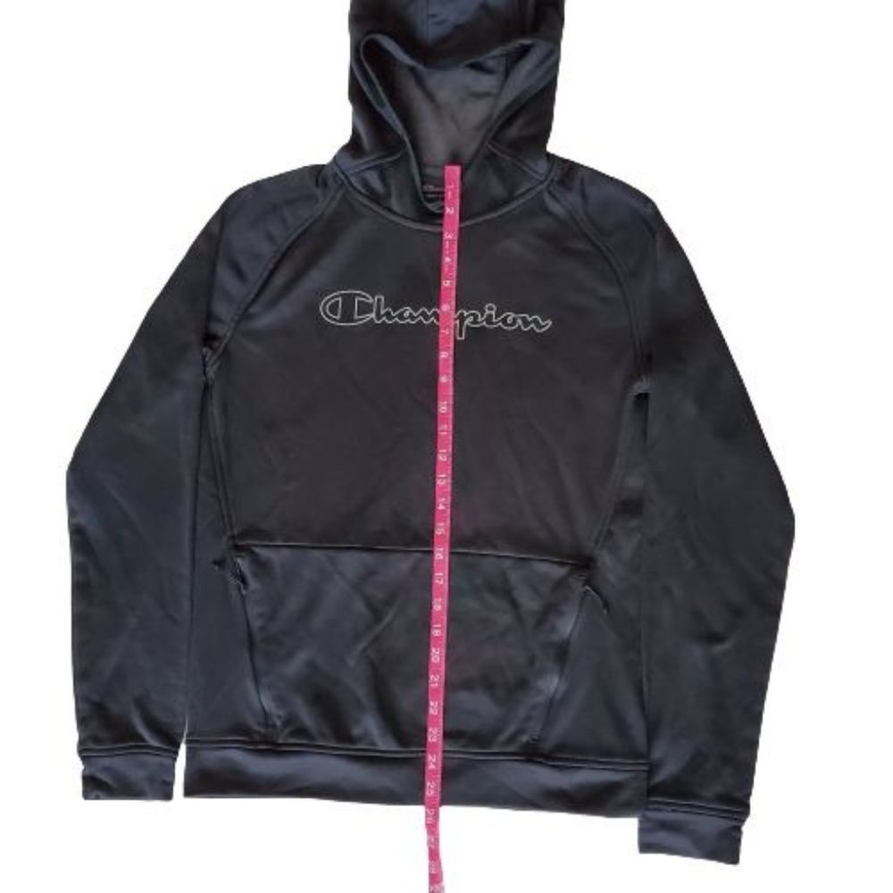 Champion Men's Front Zip Pockets Sport Hoodie Pullover Jacket Black Size Small - Picture 12 of 12